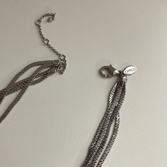 Express layered silver necklace like new - Picture 6 of 8